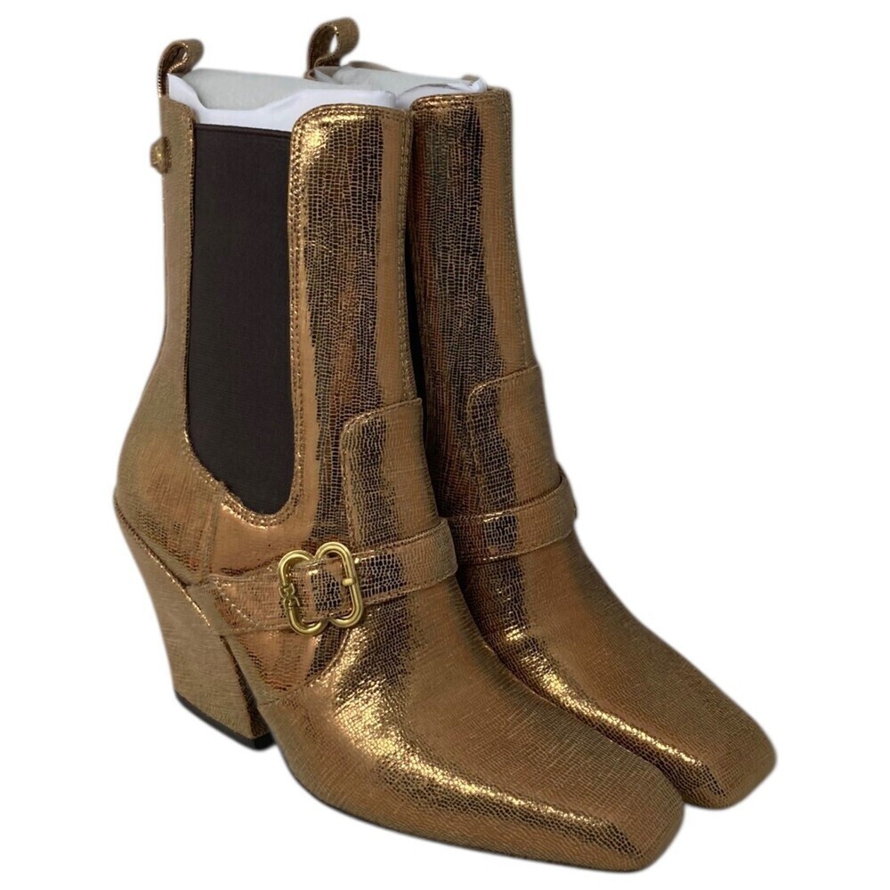 Sam Edelman Chelsea Boot Women's Size 6 M Suzette Gold Metallic